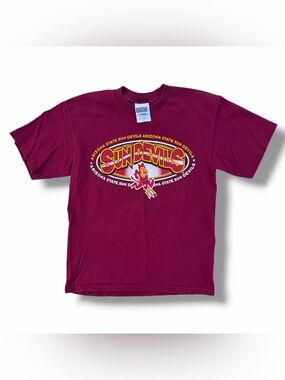 Vintage Arizona State Sun Devils T-Shirt Burgundy Medium 90s Y2K Sport Attack
